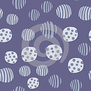 Abstract pebble seamless pattern. Hand drawn stones wallpaper