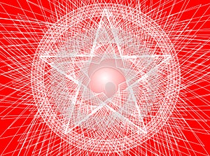 Abstract pentagram background