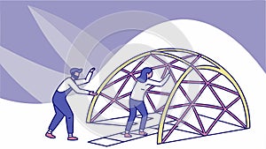 Abstract People Connecting Network Spheres Vector, vector design Generative AI