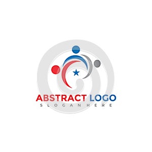 Abstract people Logo Design. Vector Illustrator Eps. 10