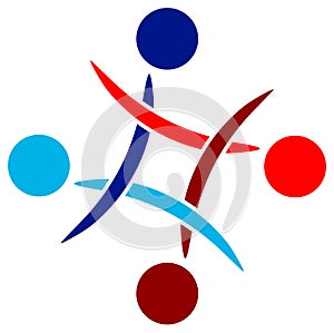 Abstract people square