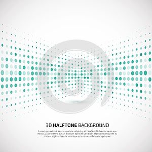 Abstract perspective background with halftone
