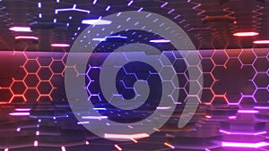 Abstract photo background future technology hexagon pattern