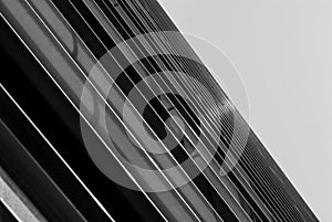 abstract photo in black and white of an office building details