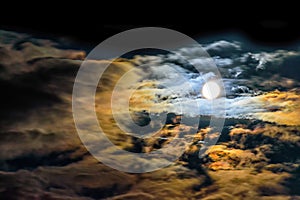 Abstract photo of the moon and night sky