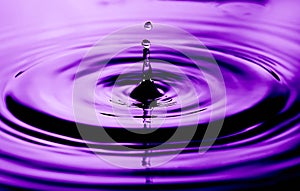 Abstract photo of water drops. Nice texture and design photo with ultraviolet color.