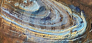 Abstract photography of the deserts of Africa from the air. Petrified milky way