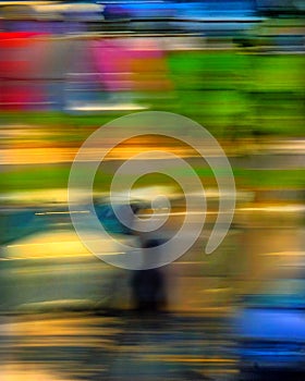 Abstract photography of motions using slow shutter technique