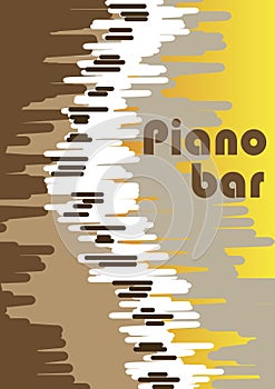 Abstract piano bar poster photo