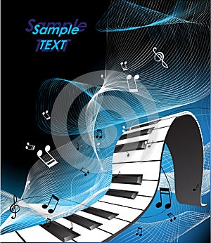 Abstract piano keyboard