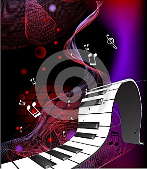 Abstract piano keyboard