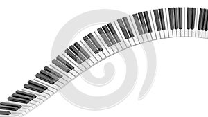 Abstract piano keyboard wave