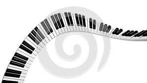 Abstract piano keyboard wave