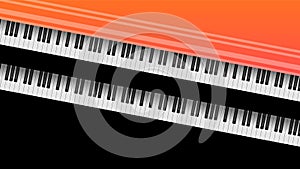 Abstract Piano Keys Music Keyboard With Notes Instrument Song Melody Vector Design