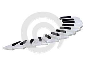 Abstract piano staircase 3d