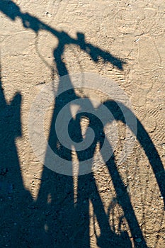 The shadow of the bike, abstract picture of a bike