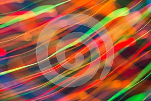 Abstract picture of bright colored dynamic lights