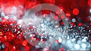 The abstract picture of glittering red white particle blur background. AIGX01.