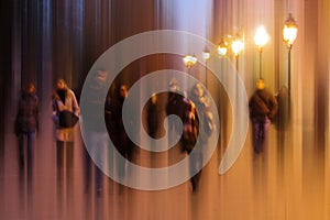 Abstract picture of night life in Paris