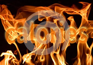 Abstract picture showing burning calories