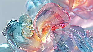 The abstract picture of silky colourful crystal clear satin or fabric. AIGX01.