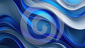 A abstract picture of two colours of blue and silver in form of fabric. AIGX01.