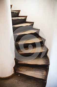 An abstract picture of a vintage stair