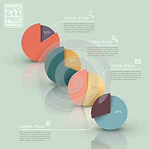 Abstract pie chart infographics photo