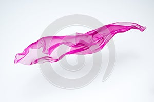 Abstracto una pieza de rosa tela volador 