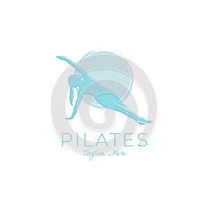 Abstract Pilates Yoga Logo Identity design