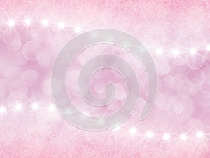 Abstract pink background with boke and stars