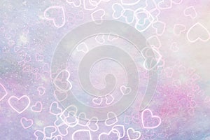 Abstract pink background with hearts