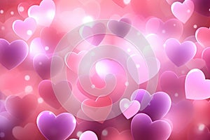 Abstract pink background with small hearts