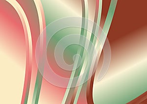 Abstract Pink Beige and Green Gradient Vertical Wave Background Design