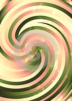 Abstract Pink Beige and Green Swirl Background