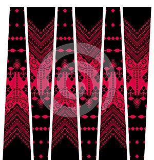 abstract pink and black digital print and textile print kali lehenga choli