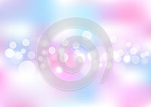 Abstract pink blue blurred lights bokeh background