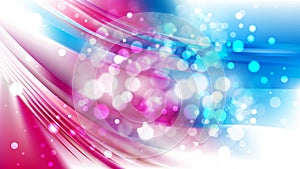 Abstract Pink and Blue Blurry Lights Background Design