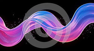 Abstract pink blue liquid wave flowing design