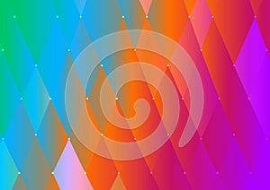 Abstract Pink Blue and Orange Gradient Geometric Triangle Pattern Background