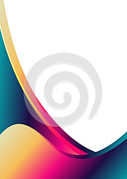 Abstract Pink Blue And Orange Vertical Business Wave Background Vector Art Beautiful elegant Illustration