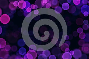 Abstract pink, blue, purple bubbles. Festive soft background with colored circles