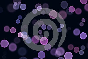 Abstract pink, blue, purple bubbles. Festive soft background with colored circles