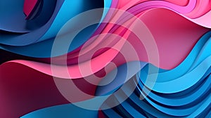 Abstract pink and blue vawy geometric background