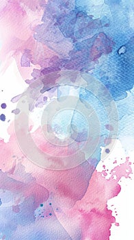 Abstract pink and blue watercolor background