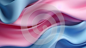 Abstract pink and blue waves background. Silk gradients and smooth texture. Wavy lines wallpaper