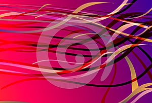 Abstract Pink Blue And Yellow Gradient Chaotic Wave Lines Background Vector Beautiful elegant Illustration