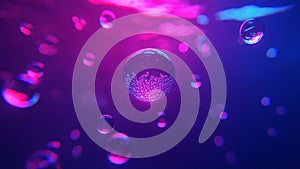 abstract pink bubble background