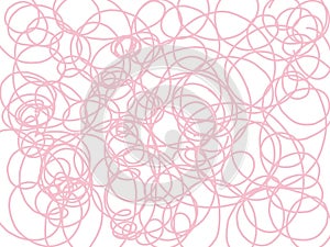 Abstract Pink Color Chaotic Tangled Curve Lines Pattern Background. photo