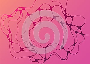 Abstract pink crimson Mother`s Day fluid waves vector background.